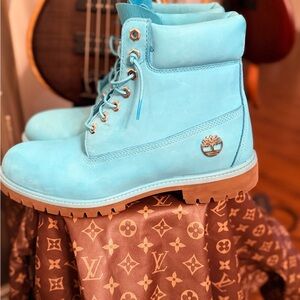 Timberland Men’s Light Blue Combat Boots